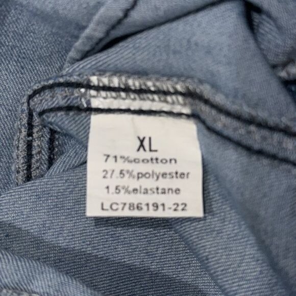 Womens XL Denim Bell-Bottom Jeans With Frayed Hem - Picture 4 of 13